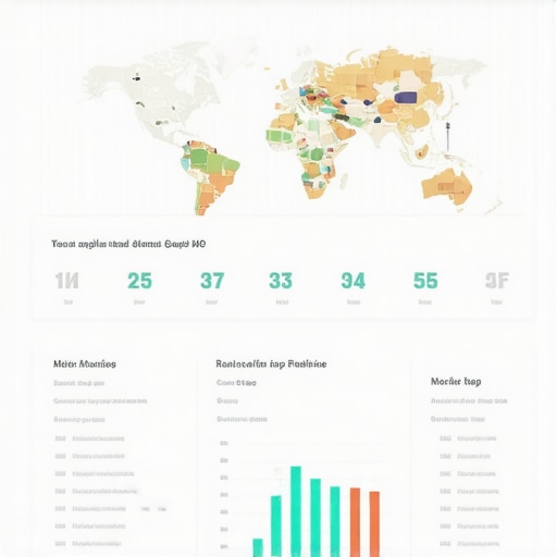 A detailed dashboard displaying various maps SEO metrics and insights for local rankings