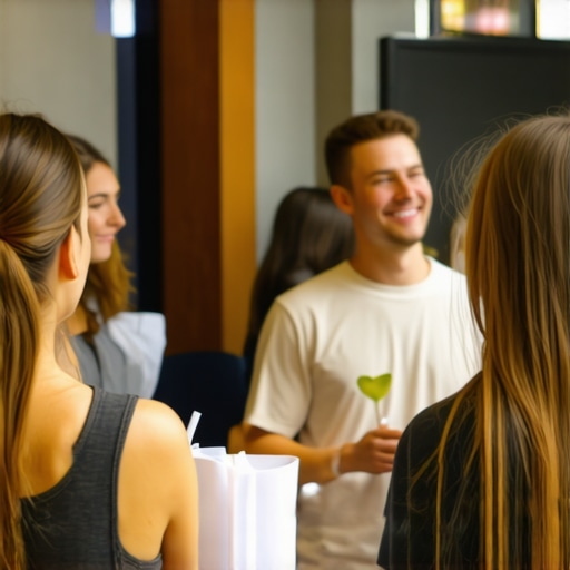 Business owner participating in local community event