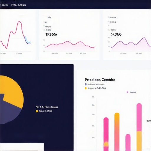 Screenshot of a dashboard displaying local SEO metrics and performance graphs
