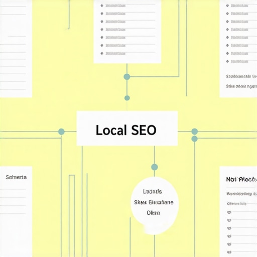 Diagram illustrating schema markup, website structure, and user engagement signals enhancing local map pack rankings