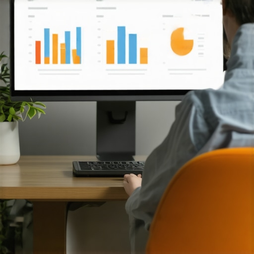 Person analyzing SEO data on a laptop to maintain Google Maps rankings.