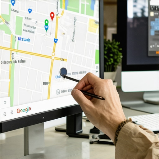 Business owner reviewing Google Maps performance metrics on computer