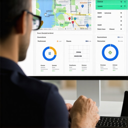 Business owner reviewing Google Maps SEO metrics for local ranking improvements.