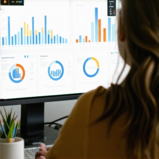 Person reviewing maps SEO performance data on a laptop