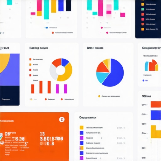 A vibrant digital dashboard showcasing local search metrics and rankings