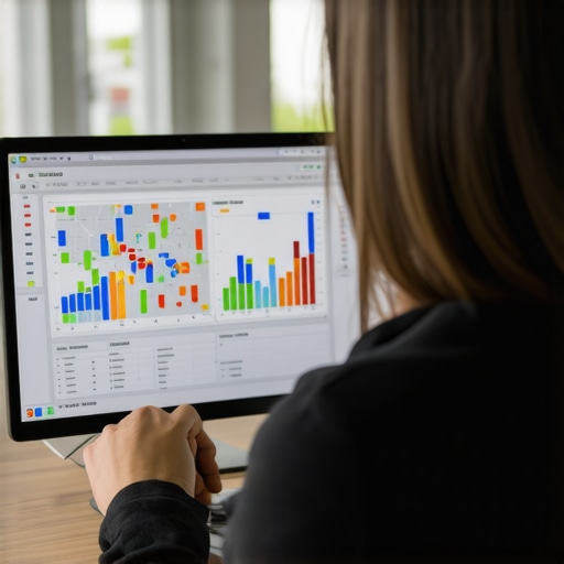 Business owner reviewing maps SEO performance data