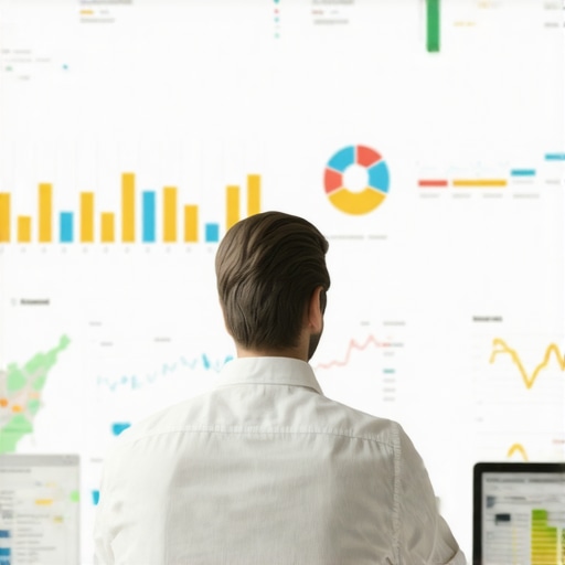 Marketing professional reviewing local SEO performance data on a laptop screen.