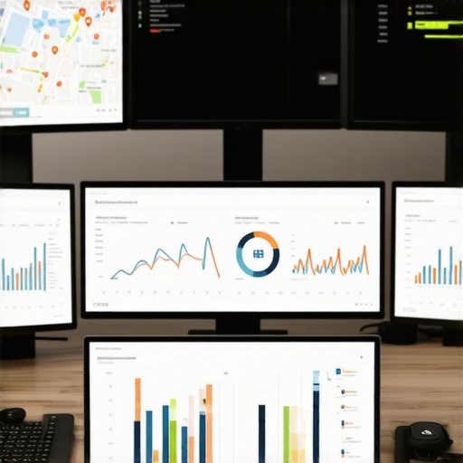 Workspace setup showing SEO dashboards and maps analytics