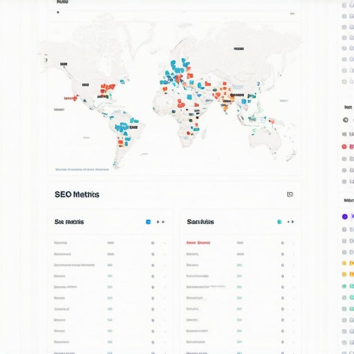 Dashboard displaying local SEO metrics and map search analytics