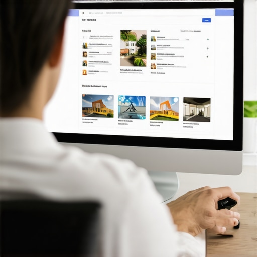 Business owner uploading photos and editing profile for better local SEO