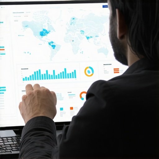 Digital marketer reviewing map pack visibility metrics on computer