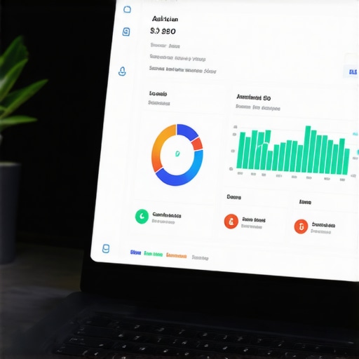 Laptop screen showing local SEO analytics and Google Business profile