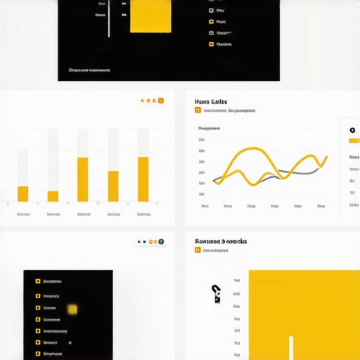 A colorful digital dashboard showing various maps SEO metrics and performance graphs.