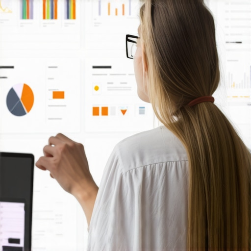 Person analyzing local SEO performance metrics on a digital dashboard